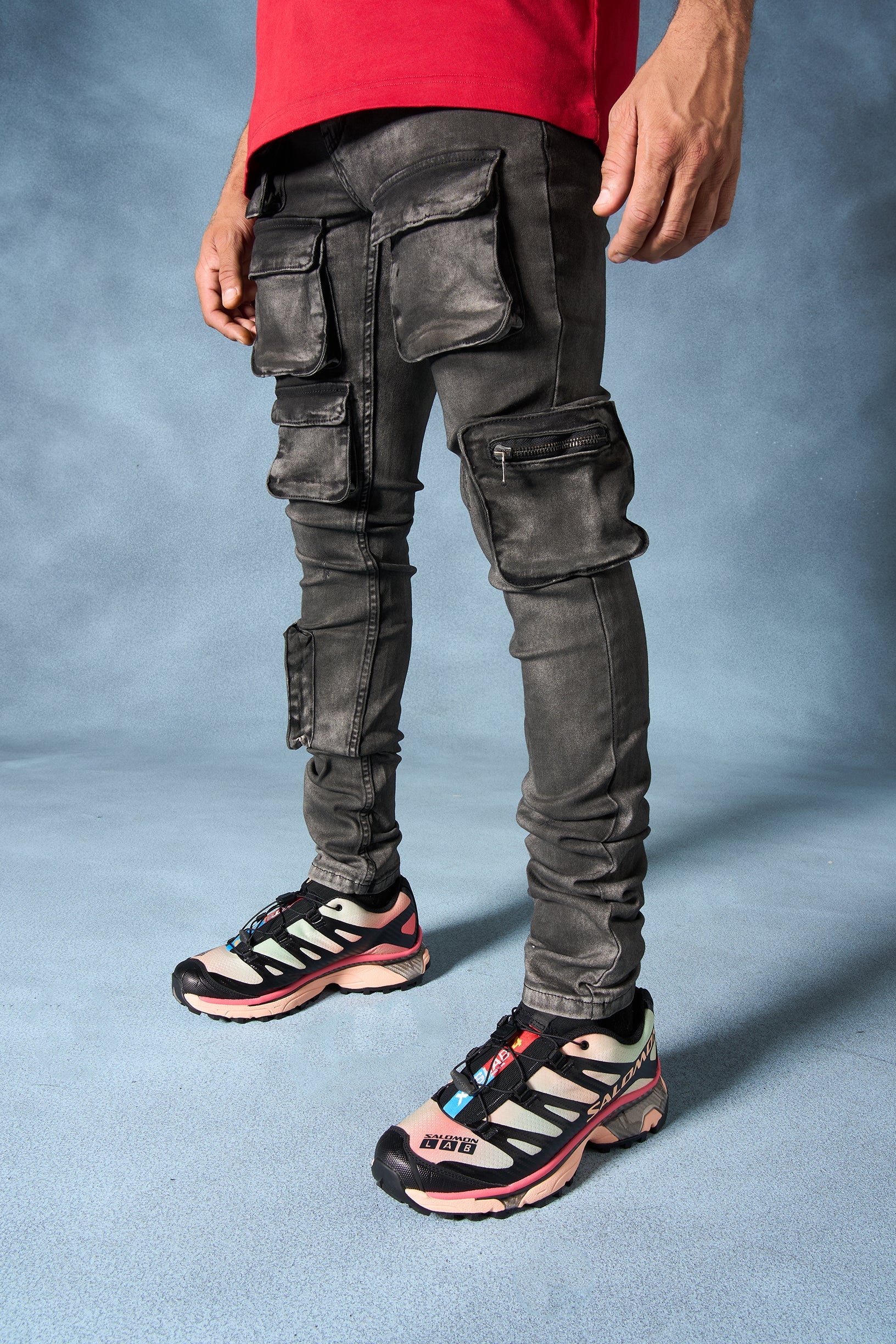 "CURRENT" Cargo Jeans - Image 4