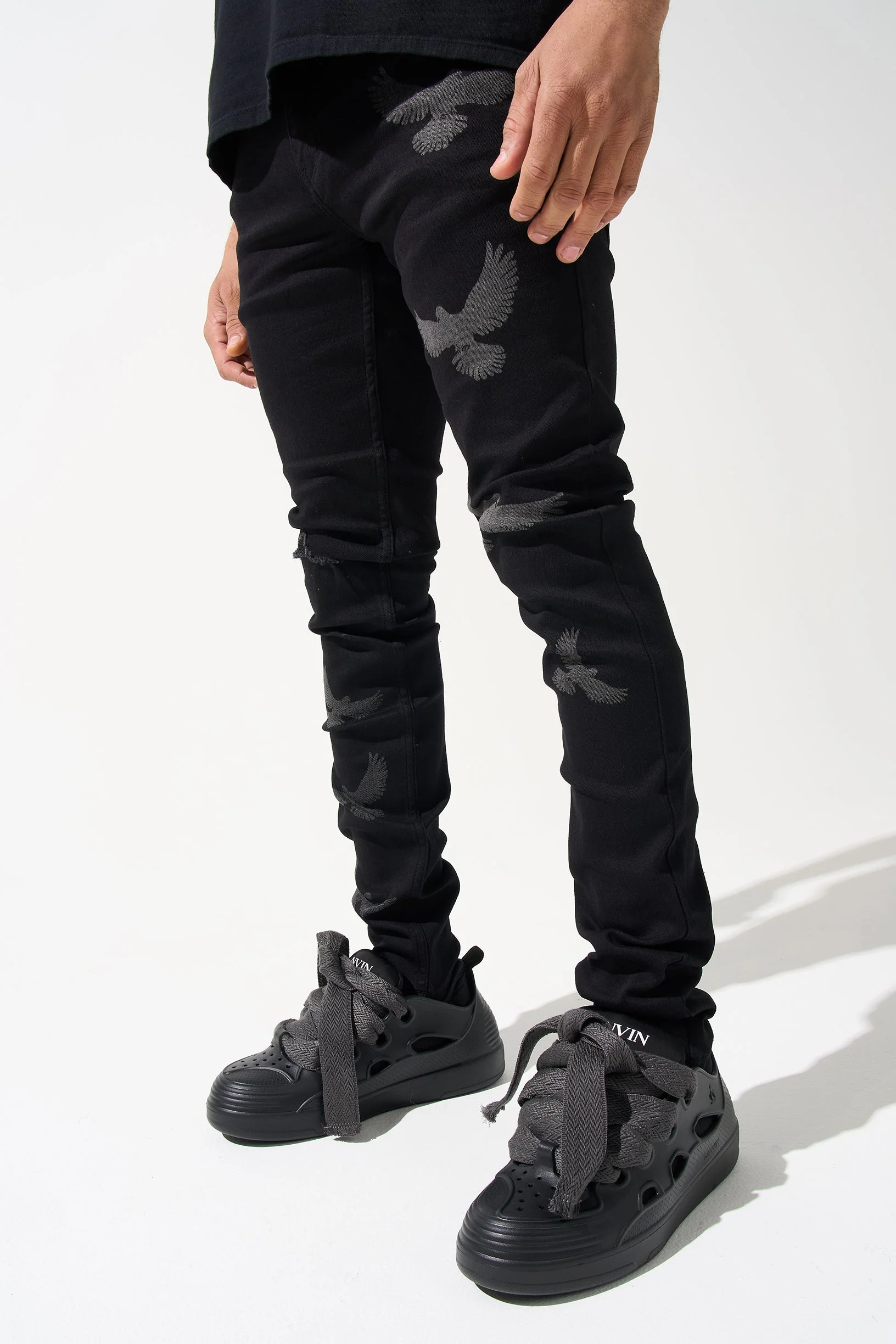 "PEACE" Black Jeans - Image 6